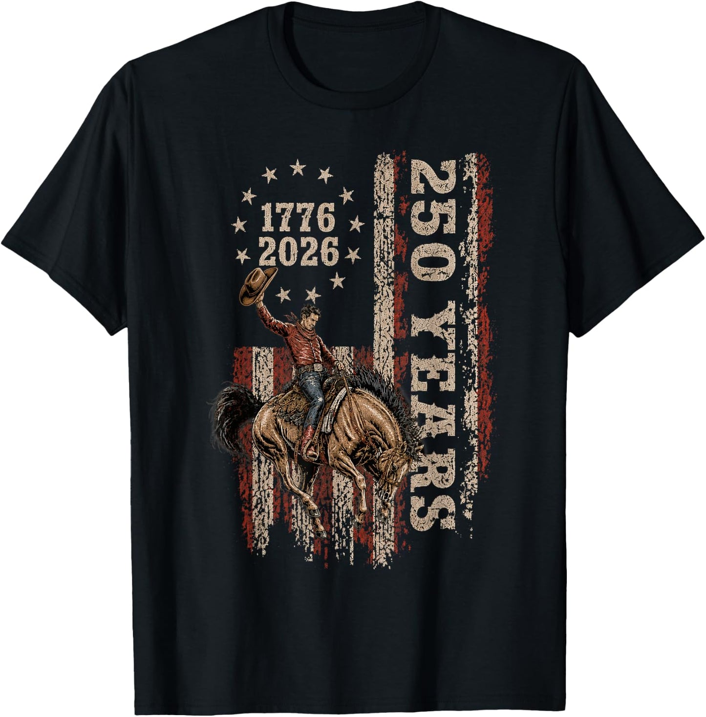 Western Country Cowboy 250 Years USA Women T-Shirt - T-Shirt | Black