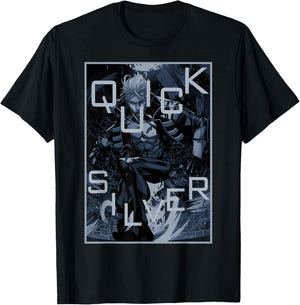 Marvel X-Men Quicksilver The Blink of an Eye Poster T-Shirt - T-Shirt | Black