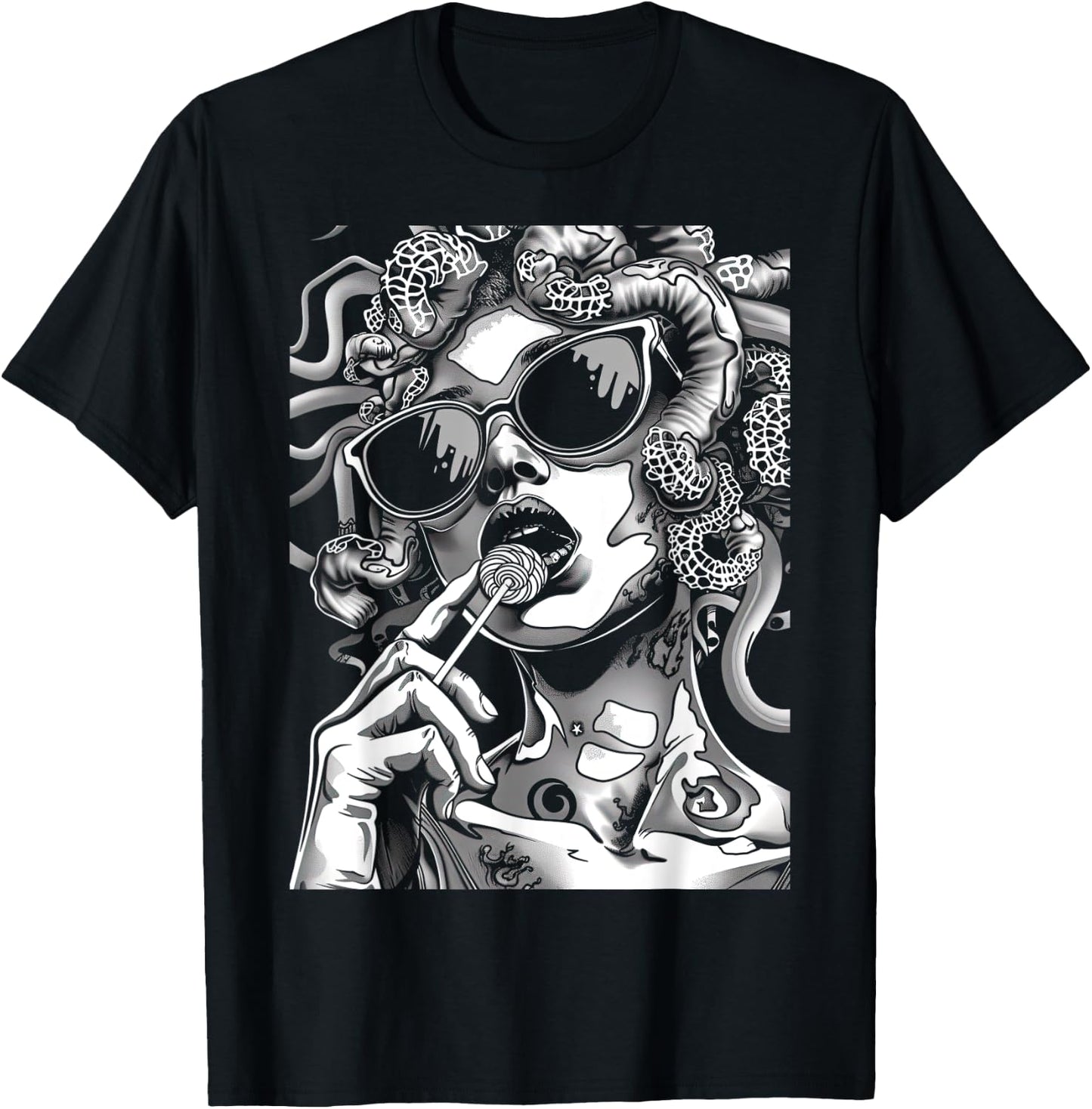 Medusa Gorgon Greek Mythology T-Shirt - T-Shirt | Black