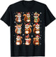 Squirrels Christmas Lights Funny Squirrel Lover Pajama T-Shirt - T-Shirt | Black