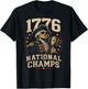 1776 National Champs George Washington Funny Patriotic T-Shirt - T-Shirt | Black
