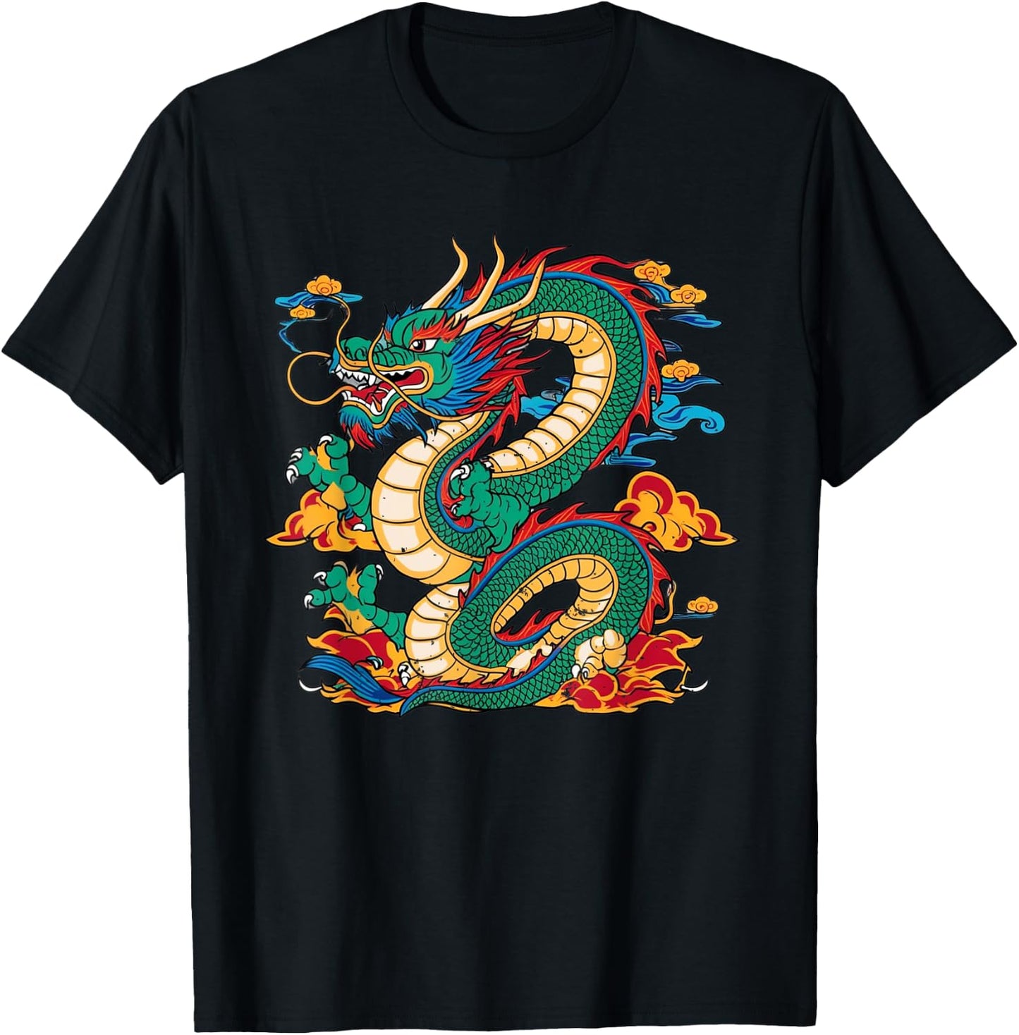 Traditional Chinese Dragon Symbol Of Power and Strength T-Shirt - T-Shirt | Black