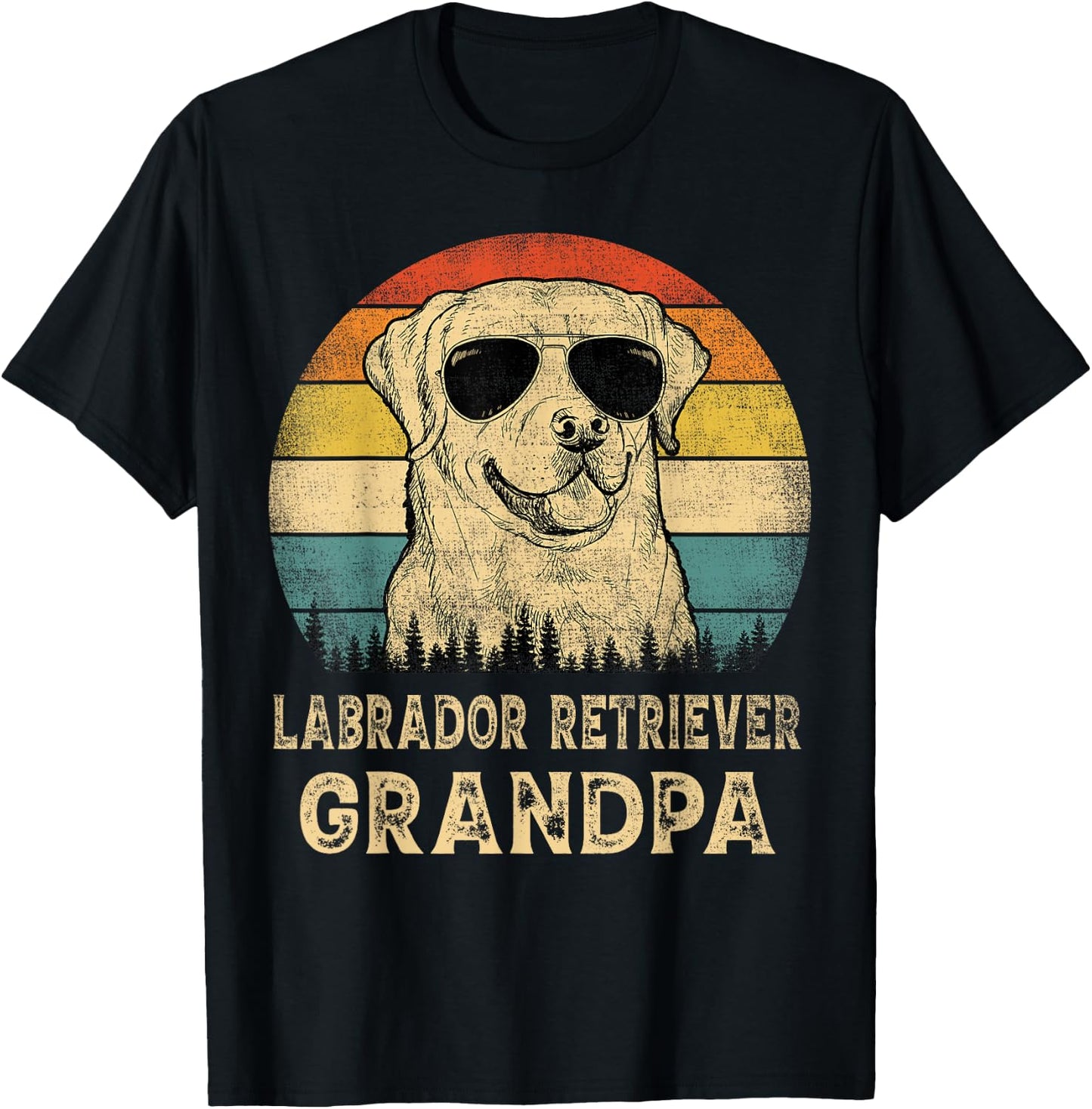 Vintage Labrador Retriever Grandpa Dog Lovers Father's Day Women T-Shirt - T-Shirt | Black