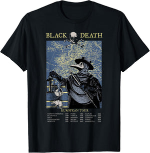 Pest Mask Doctor Plague Black Death European Tour , black T-Shirt - T-Shirt | Black
