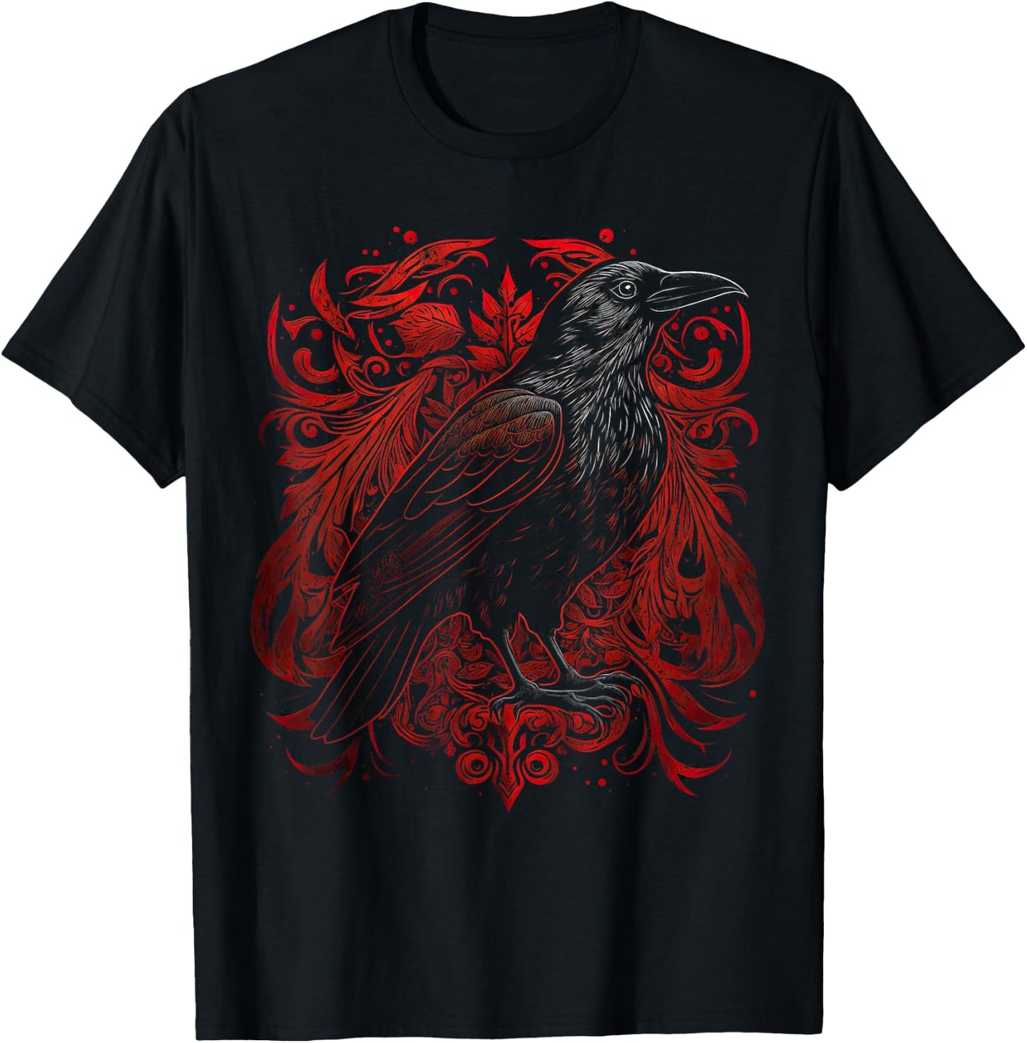 Odin's Raven Viking Norse Runes Nordmann Mythology T-Shirt - T-Shirt | Black