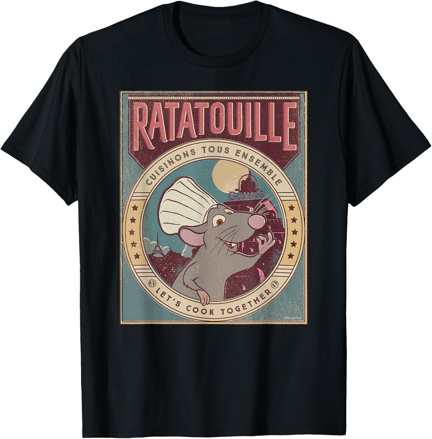 Disney and Pixar's Ratatouille Chef Remy Let's Cook Together T-Shirt - T-Shirt | Black