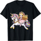 Princess Riding a Unicorn Boys Girls Men Women Children Adult , black, S T-Shirt - T-Shirt | Black