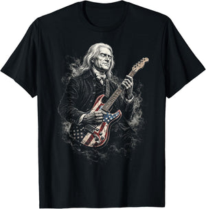 Thomas Jefferson Guitar T-Shirt - T-Shirt | Black