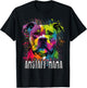 Buntes Splash Art American Staffordshire Amstaff Mama T-Shirt - T-Shirt | Black
