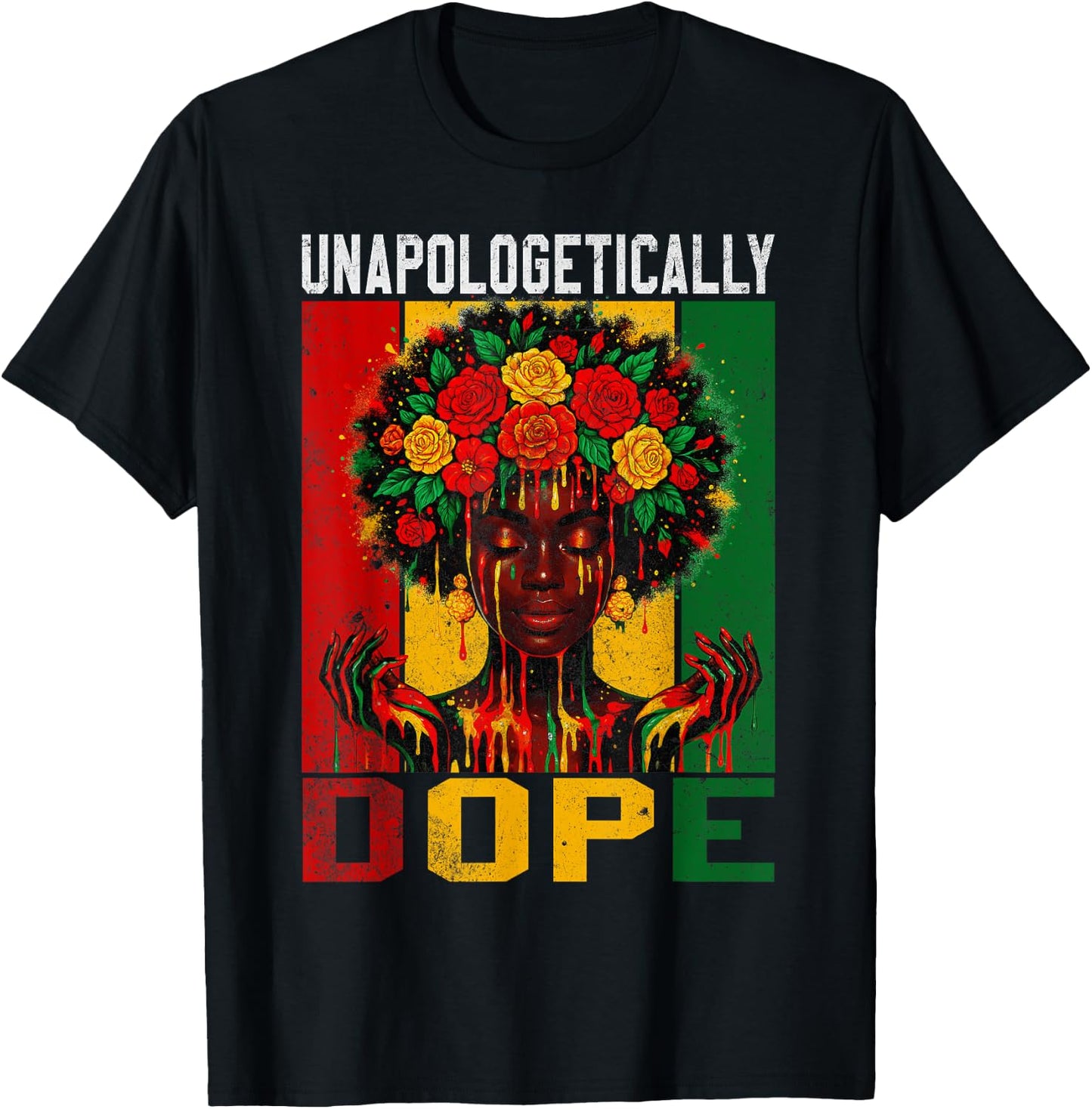 Unapologetically Dope Juneteenth Black Queen Women Girls T-Shirt - T-Shirt | Black