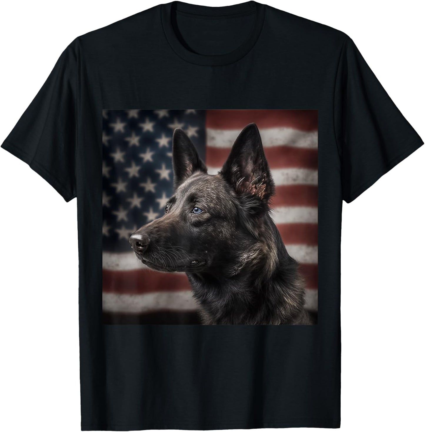 Dutch Shepherd 4th of July - Dutch Shepherd USA T-Shirt - T-Shirt | Black