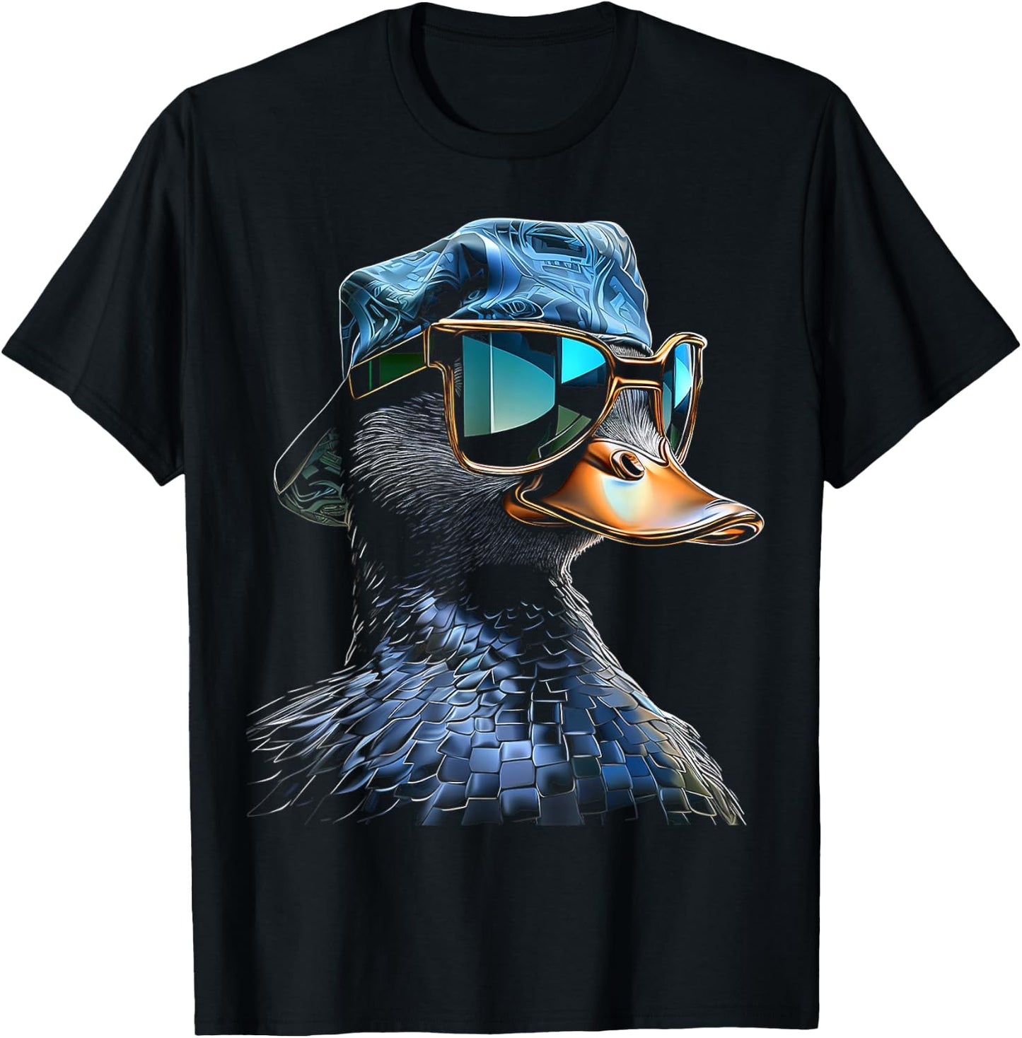 @n!mal Duck Fantasy Pixel Tierkunst Grafik Motiv Ente Schwarz S EU 37.5 T-Shirt - T-Shirt | Black