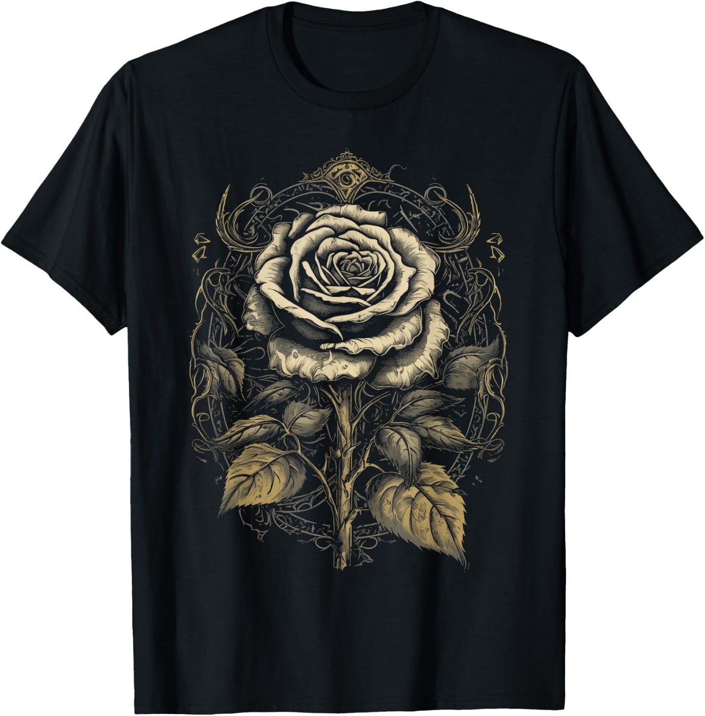 Gothic Aesthetic Rosen Hexen Witchcraft Dark Art T-Shirt - T-Shirt | Black