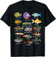 Fishkeeping Fish Species Biology Types of Aquarium Fish Small T-Shirt - T-Shirt | Black