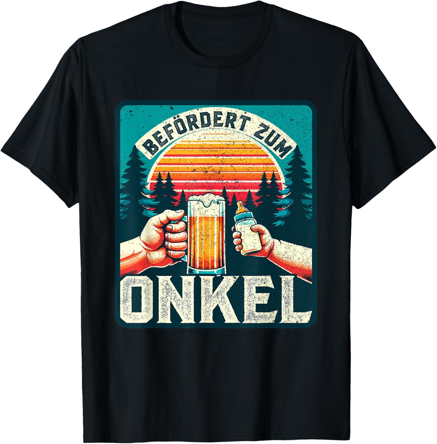 Werdender Onkel Bald Zukünftiger Onkel - Befördert zum Onkel T-Shirt - T-Shirt | Black