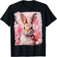 Pop Art Colorful Bunny Rabbit Pink T-Shirt - T-Shirt | Black