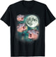3 Moon-Deng | Baby Hippo Meme Funny Hippo Animal , black T-Shirt - T-Shirt | Black
