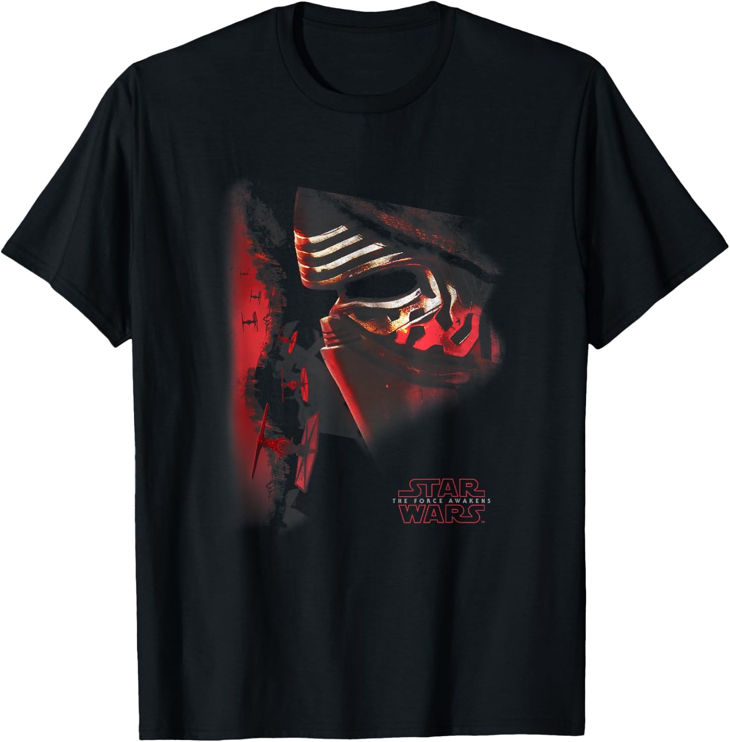 Star Wars The Force Awakens Kylo Ren Epic Big Face Portrait T-Shirt - T-Shirt | Black
