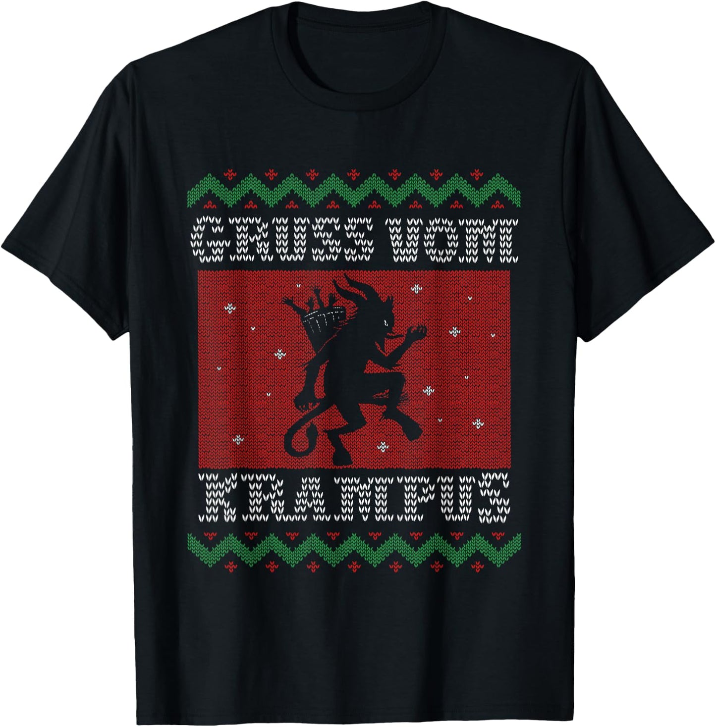 Retro Krampus Designs & Women Kramperl Christmas Demon Ugly Christmas Gruss Vom Krampus T-Shirt - T-Shirt | Black