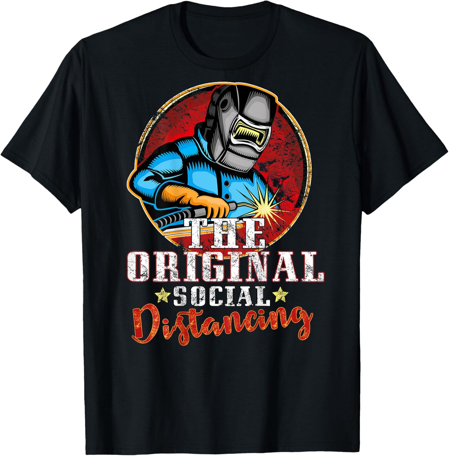 Welder Gift Funny Welding | Art On Back | Dad Man T-Shirt - T-Shirt | Black