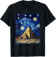 Pyramid Egyptian Egypt - Van Gogh Style - Starry Night T-Shirt - T-Shirt | Black