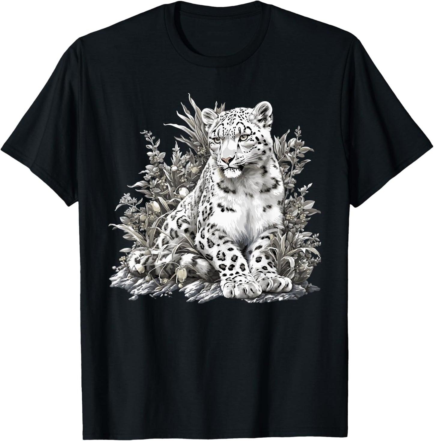 Snow Leopards Lovers Snow Leopard T-Shirt - T-Shirt | Black