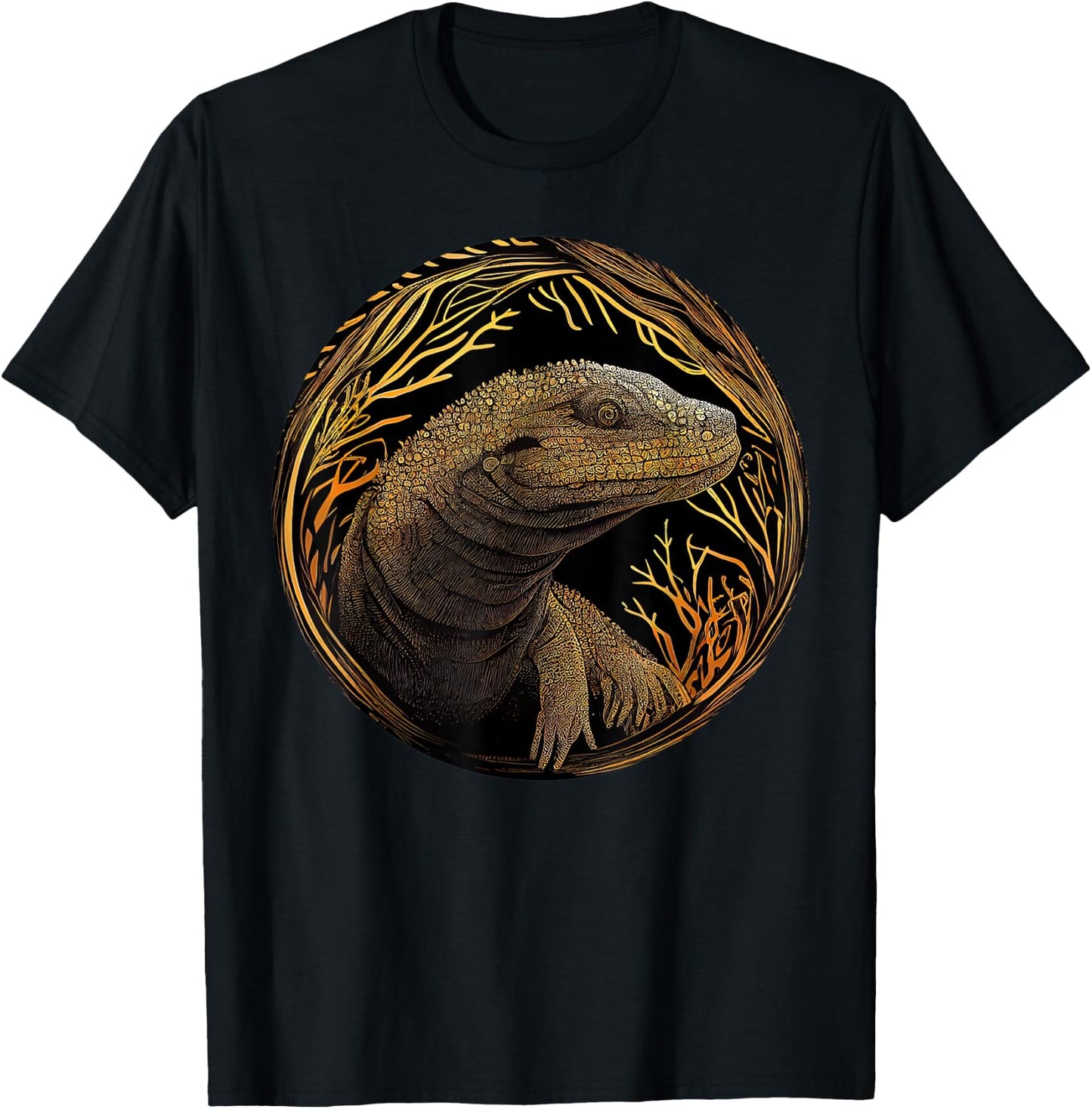 Comodo Dragon Animal Lover Wildlife Comodo Dragons T-Shirt - T-Shirt | Black