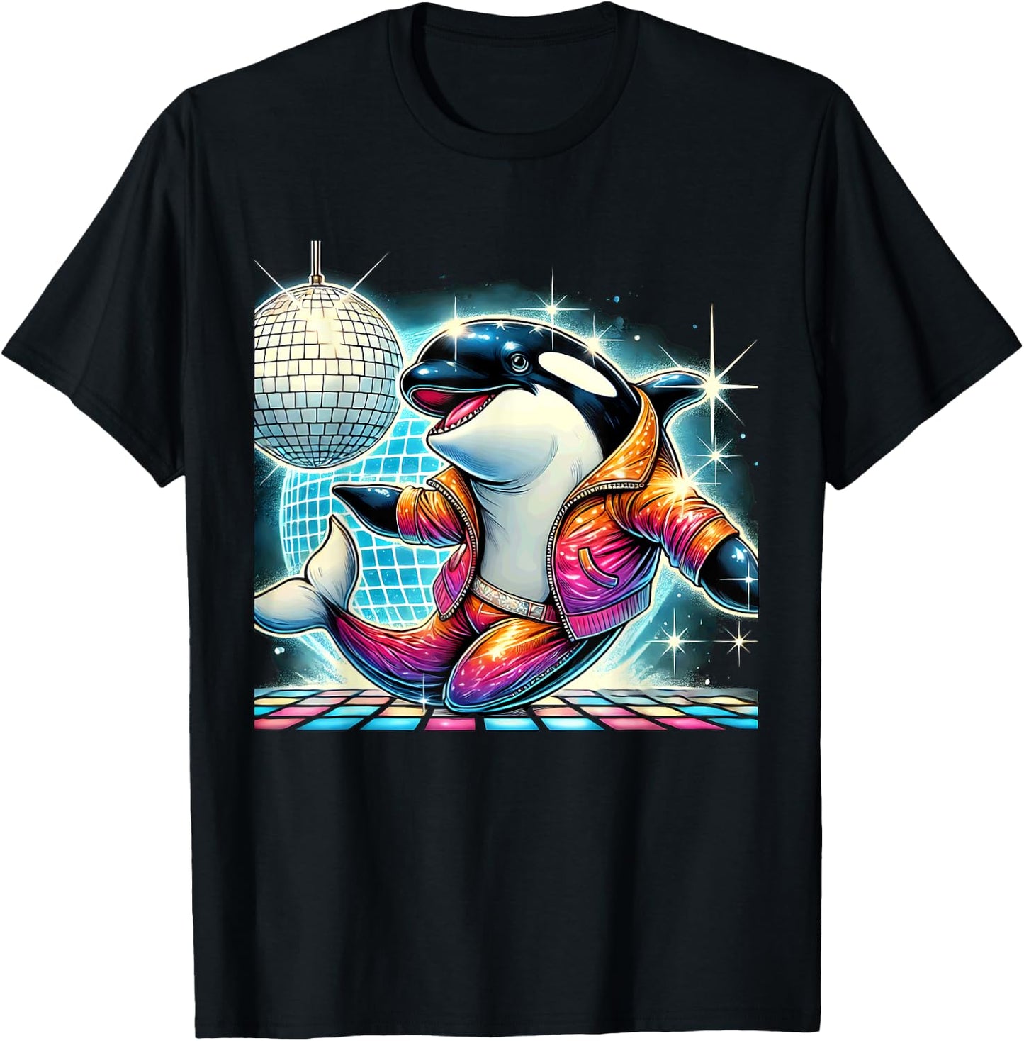 Aesthetic Orca Disco T-Shirt - T-Shirt | Black