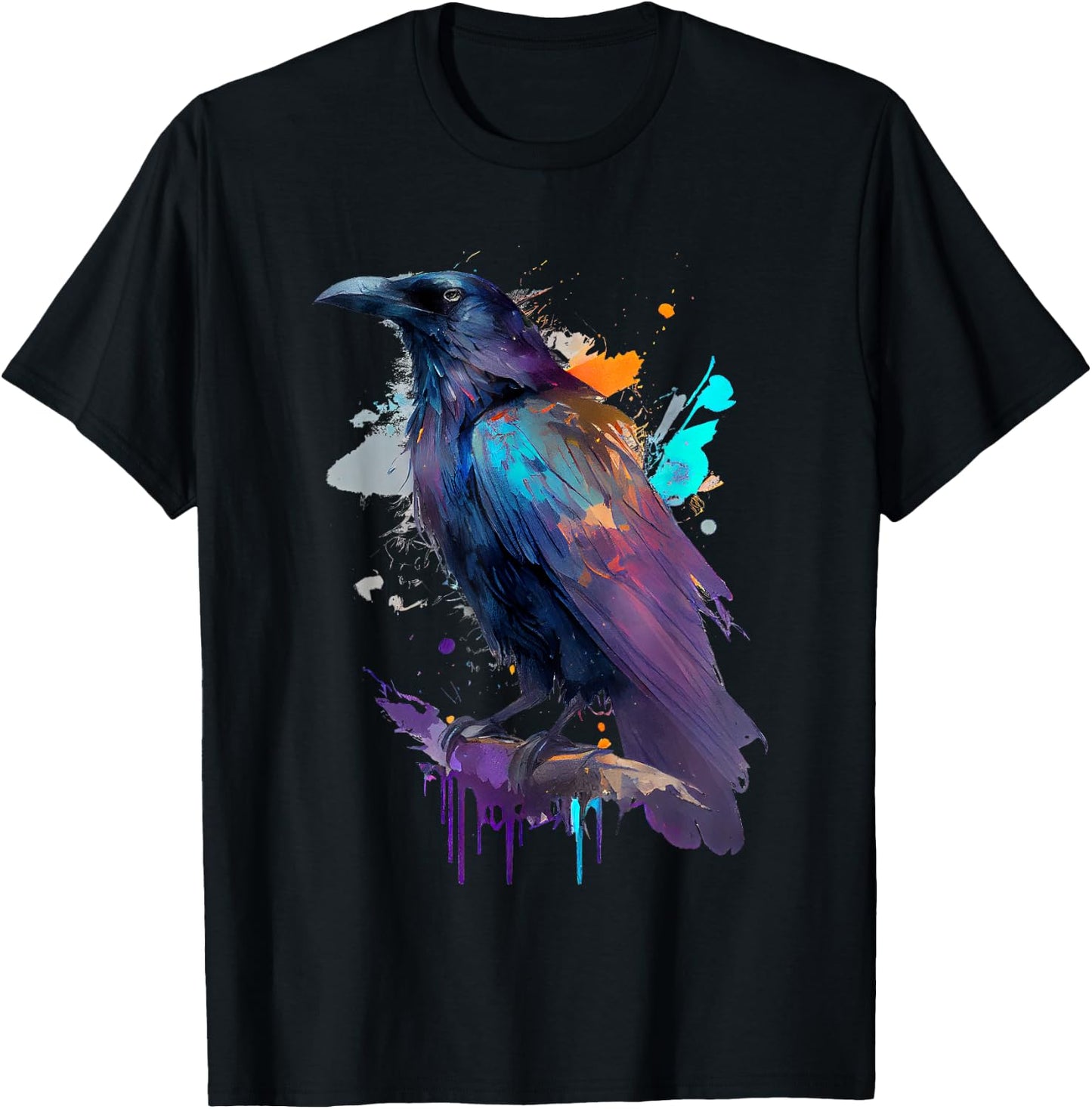 Raven colorful T-Shirt - T-Shirt | Black