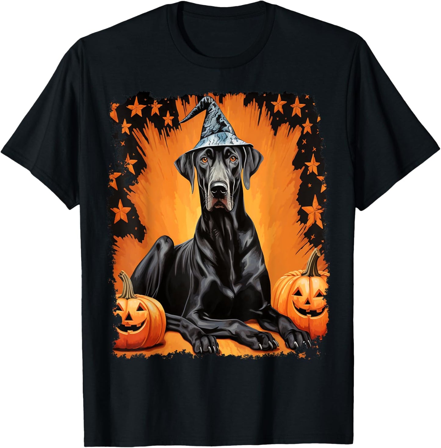 Great Dane Halloween Dog Men Women Kids T-Shirt - T-Shirt | Black