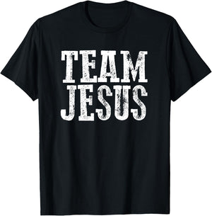 TEAM JESUS Faithful Devoted Inspiring Bold Uplifting T-Shirt - T-Shirt | Black
