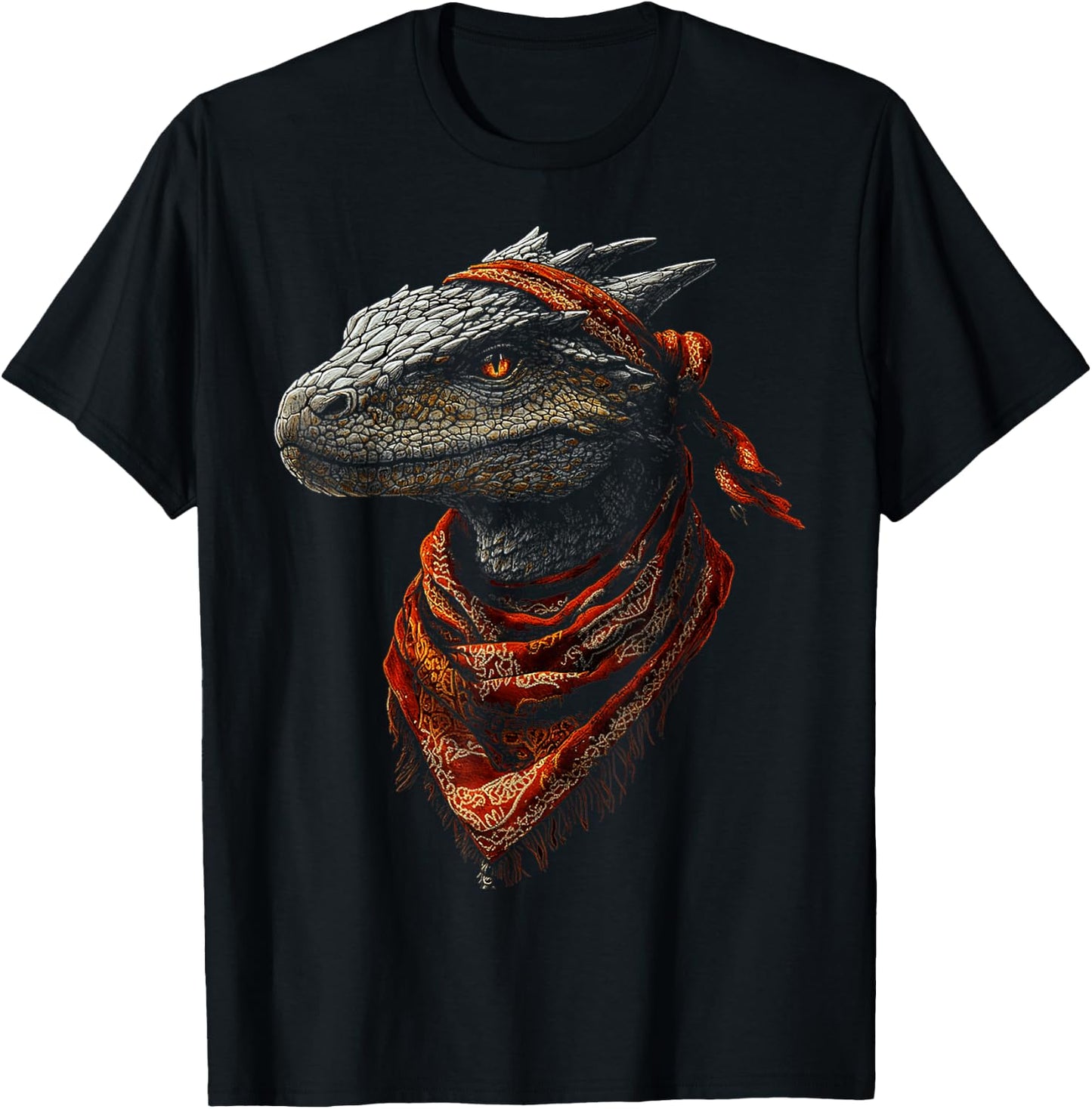 African Dragon Motif Mythical Illustration African Dragon T-Shirt - T-Shirt | Black