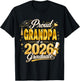 Proud Grandpa 2026 Graduate Senior Graduation Family Pride T-Shirt - T-Shirt | Black