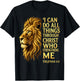 I Can Do All Things Through Christ Lion Philippians 4 13 T-Shirt - T-Shirt | Black