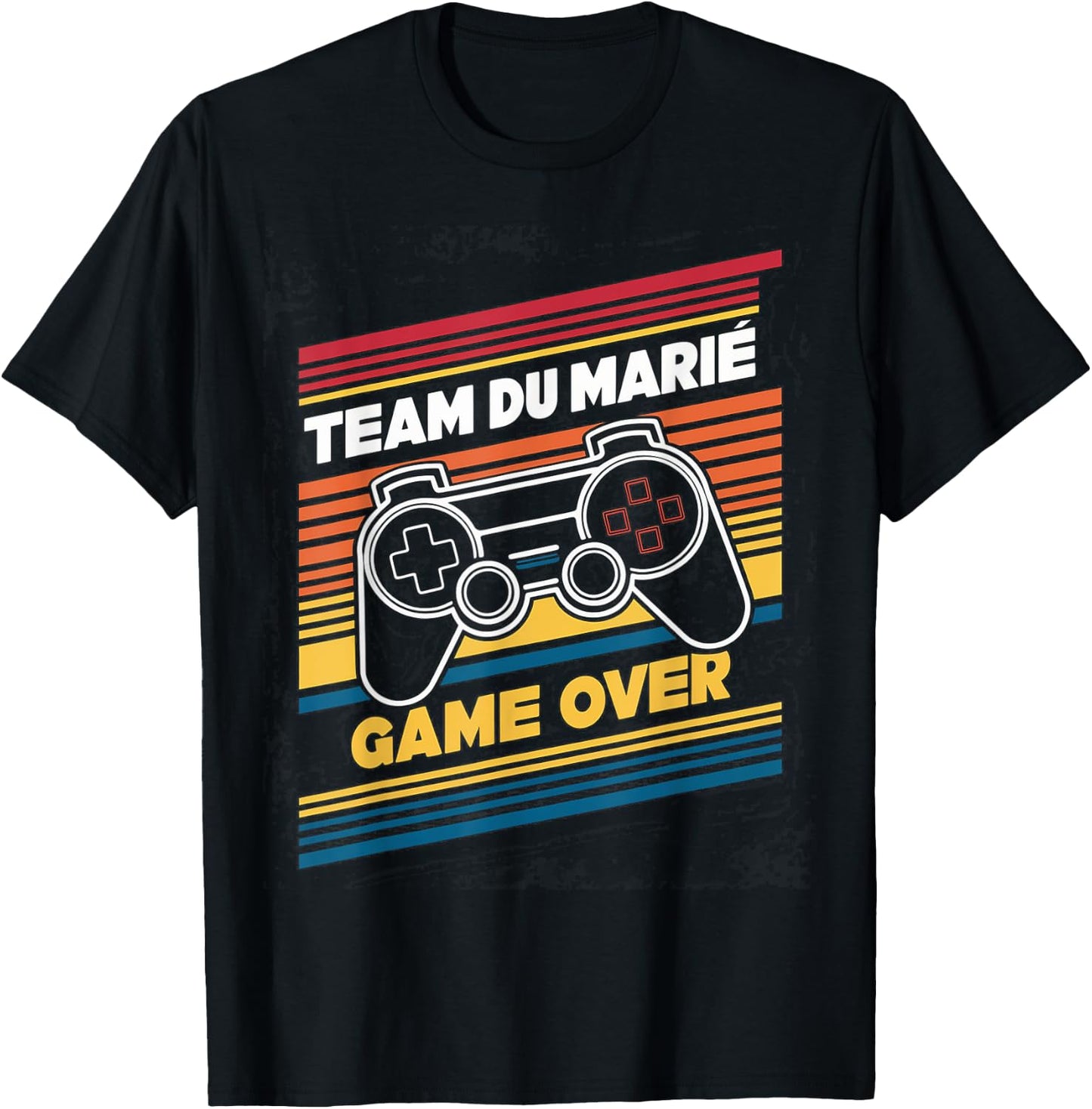 Team Of The Groom Game Over Husband Geek Humour , Black, S T-Shirt - T-Shirt | Black