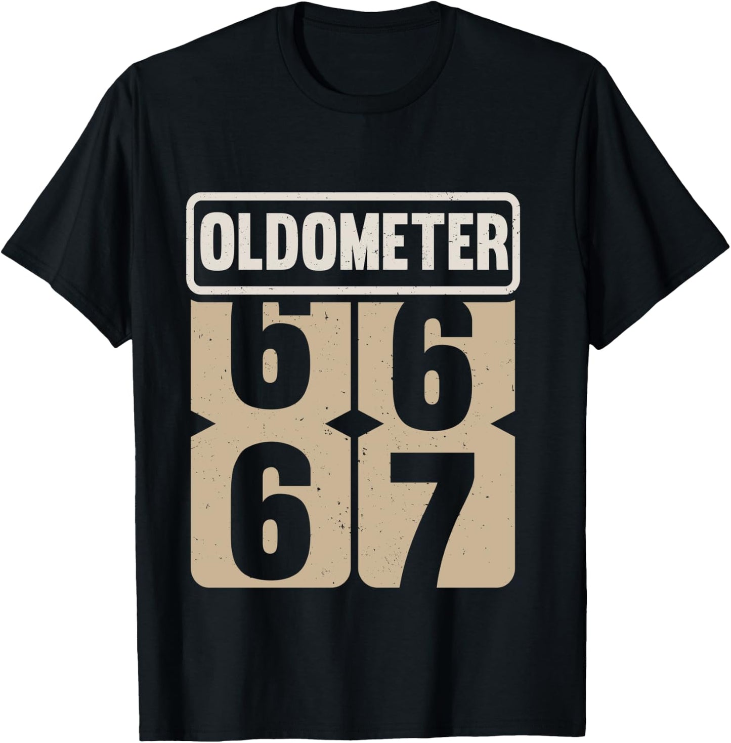 Vintage Legend 67 Years Old Oldometer 66-67 Men Women Bday T-Shirt - T-Shirt | Black