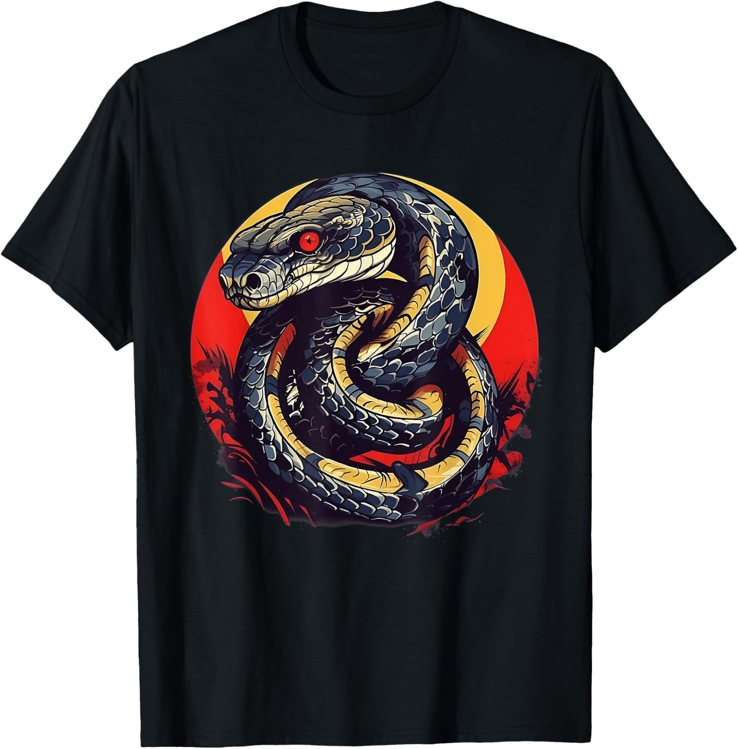 Retro Style King Snake Cobra T-Shirt - T-Shirt | Black