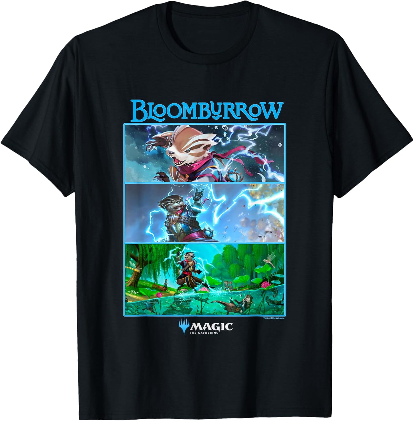 Magic: The Gathering Bloomburrow Panels , black T-Shirt - T-Shirt | Black