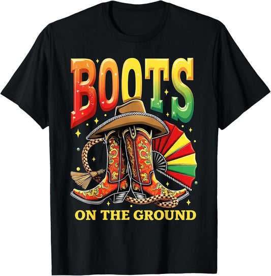 Boots on The Ground Juneteenth Cowgirl Pride Women T-Shirt - T-Shirt | Black