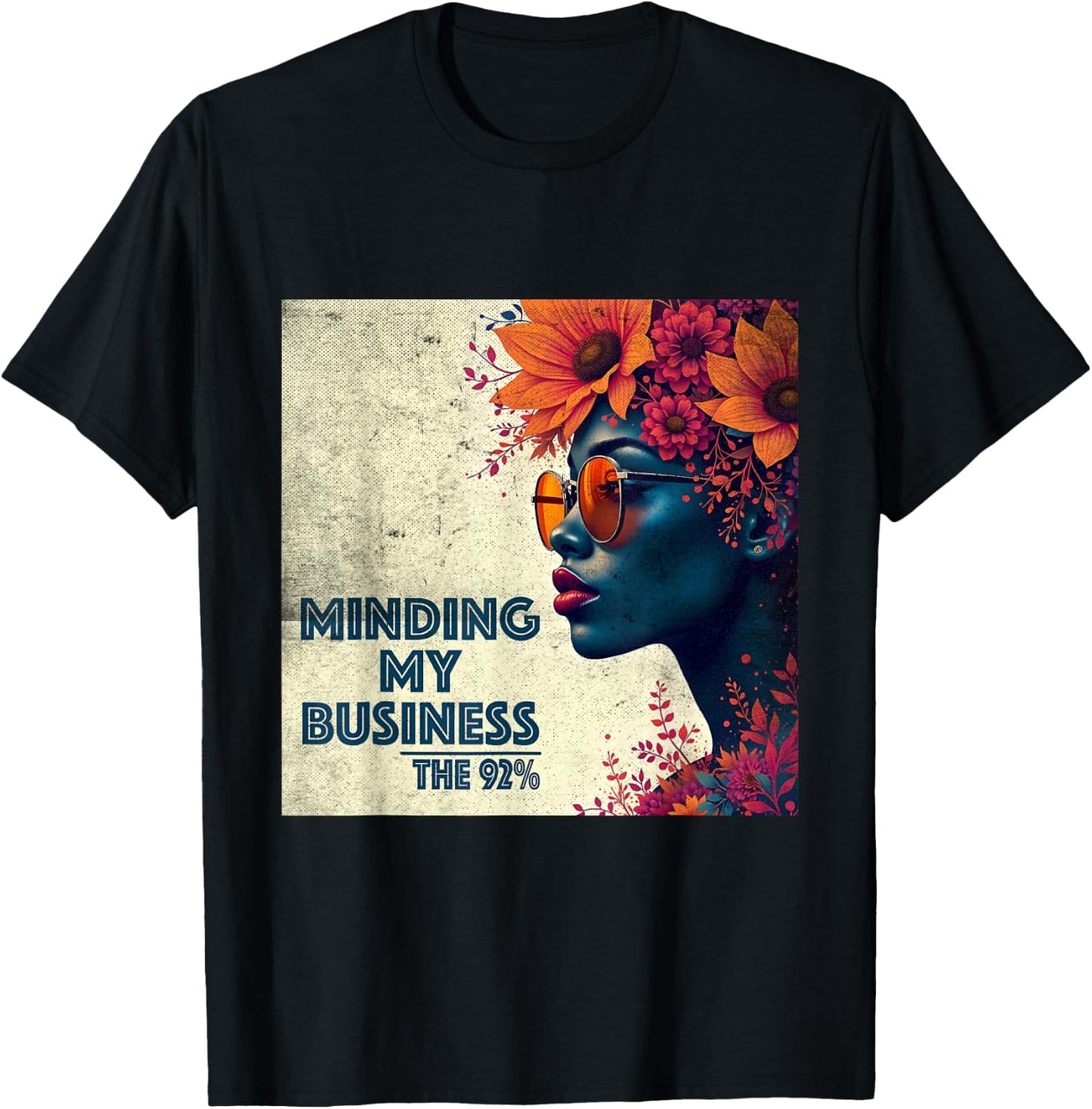 The 92 Percent – "Minding My Business" Black Women T-Shirt - T-Shirt | Black