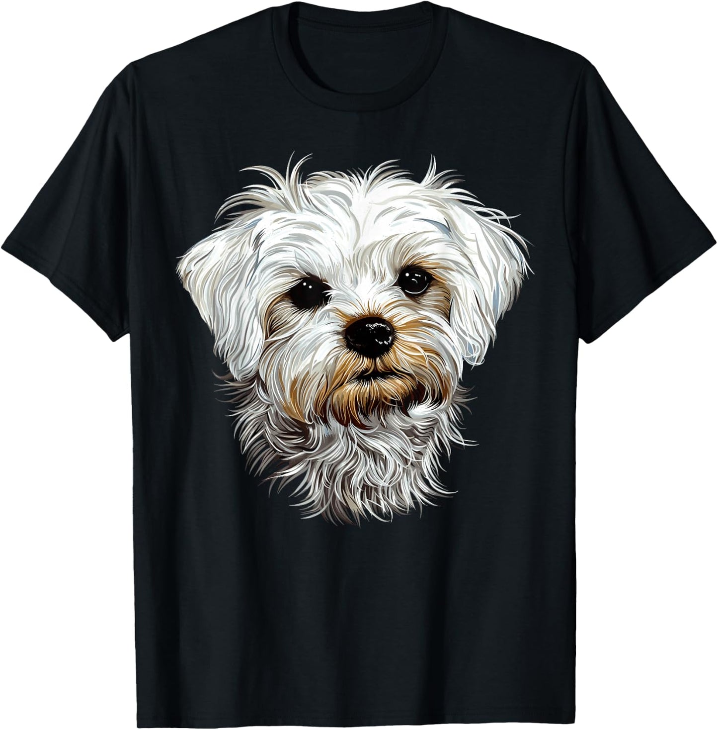 Bichon Maltese Small Dog Bichon Maltese Love Cute , Black, S T-Shirt - T-Shirt | Black