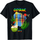 Beautiful French Guiana 973 Madras Hibiscus Hummingbird Coconut T-Shirt - T-Shirt | Black