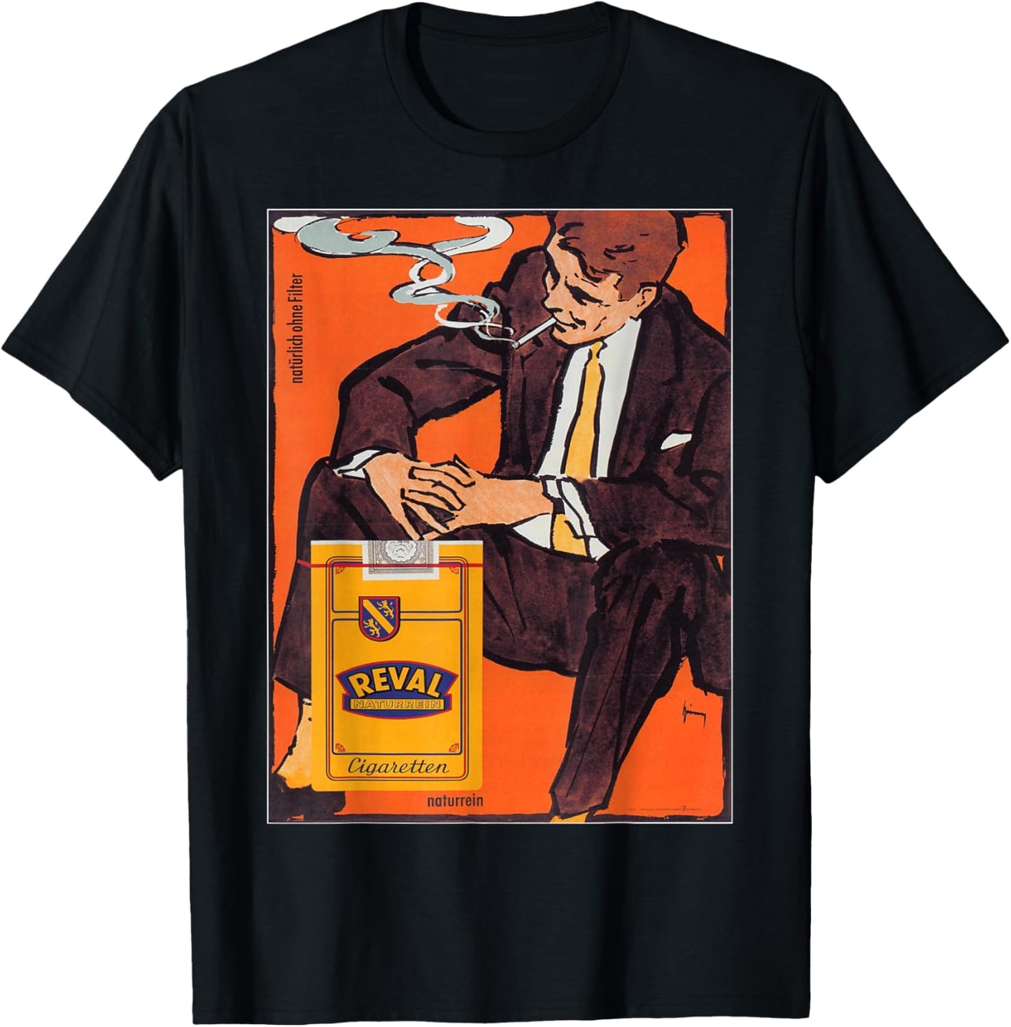 Vintage poster - Reval Cigarettes Retro T-Shirt - T-Shirt | Black
