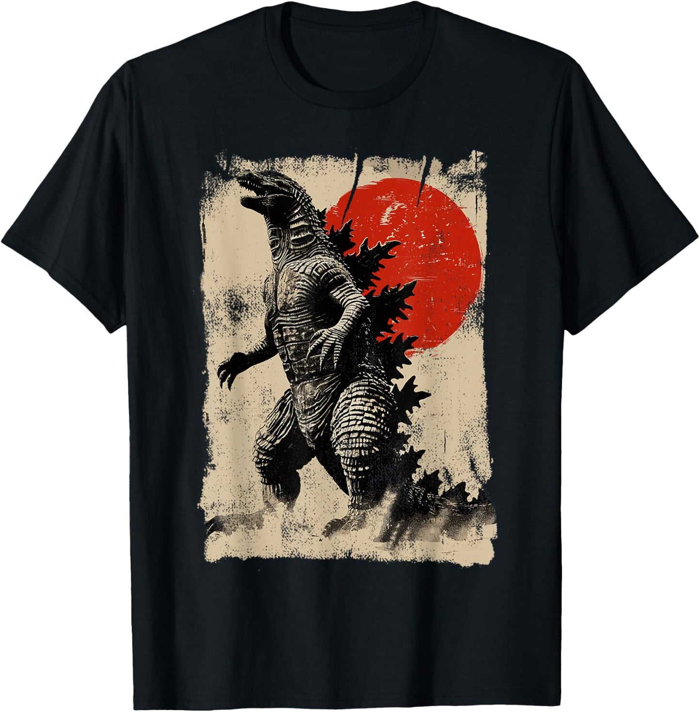 Retro Vintage Japanese Art Legendary Rare Kaiju , black T-Shirt - T-Shirt | Black