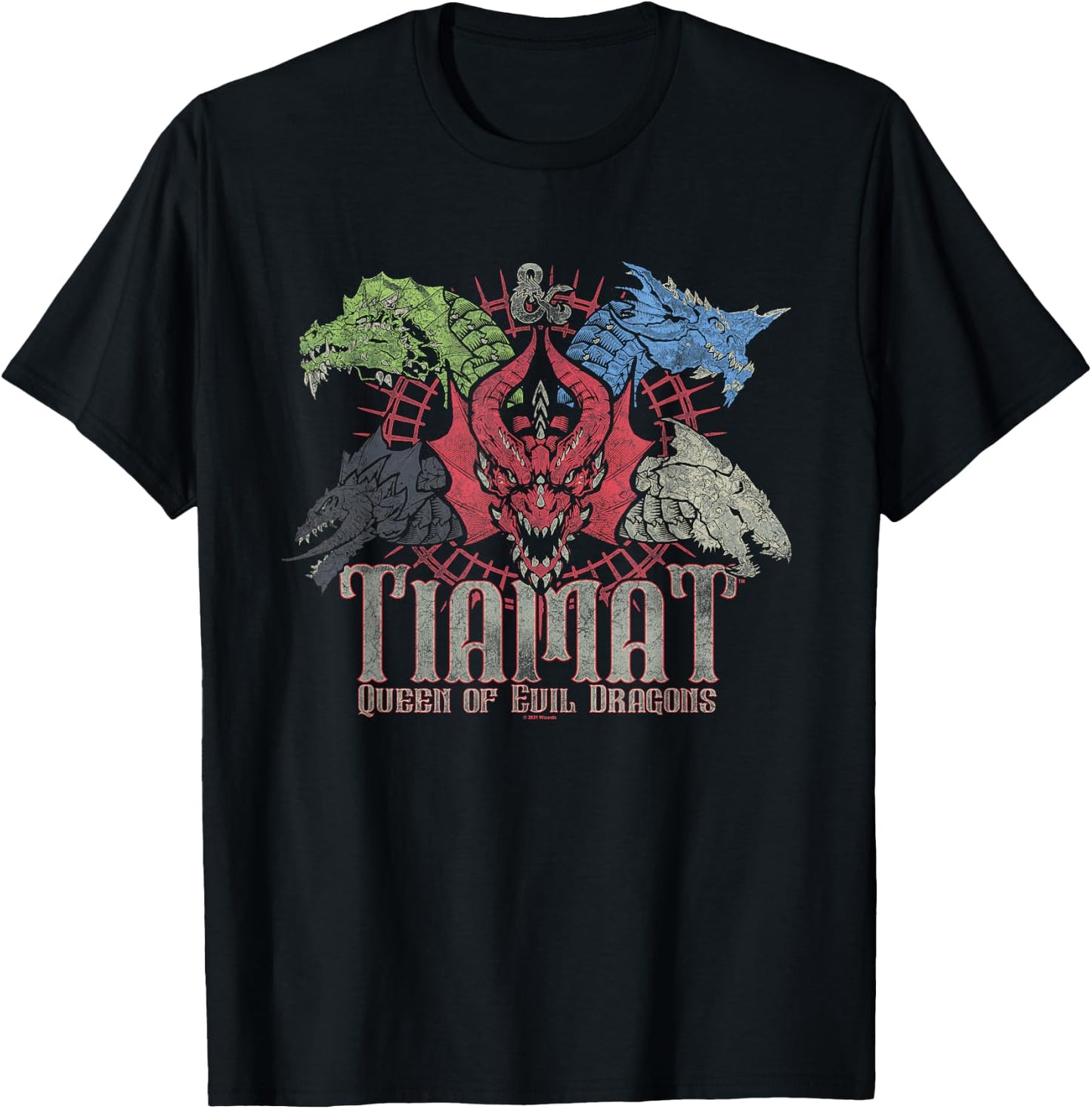 Dungeons & Dragons Queen of Evil Tiamat T-Shirt - T-Shirt | Black