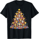 Cute Giraffe Christmas Tree Kids Funny T-Shirt - T-Shirt | Black
