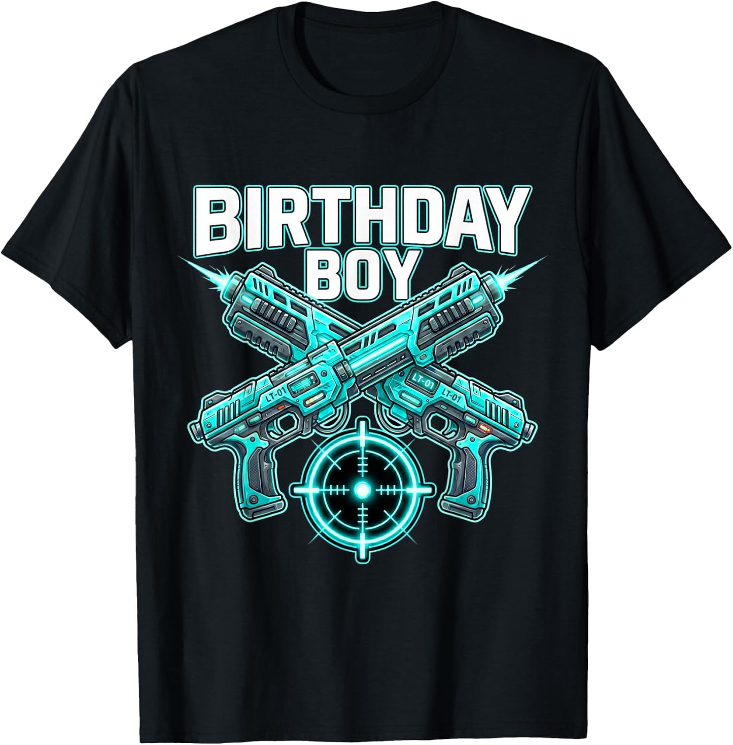 Laser Tag Birthday Shirt Laser Tag Party Boys Birthday Boy T-Shirt - T-Shirt | Black