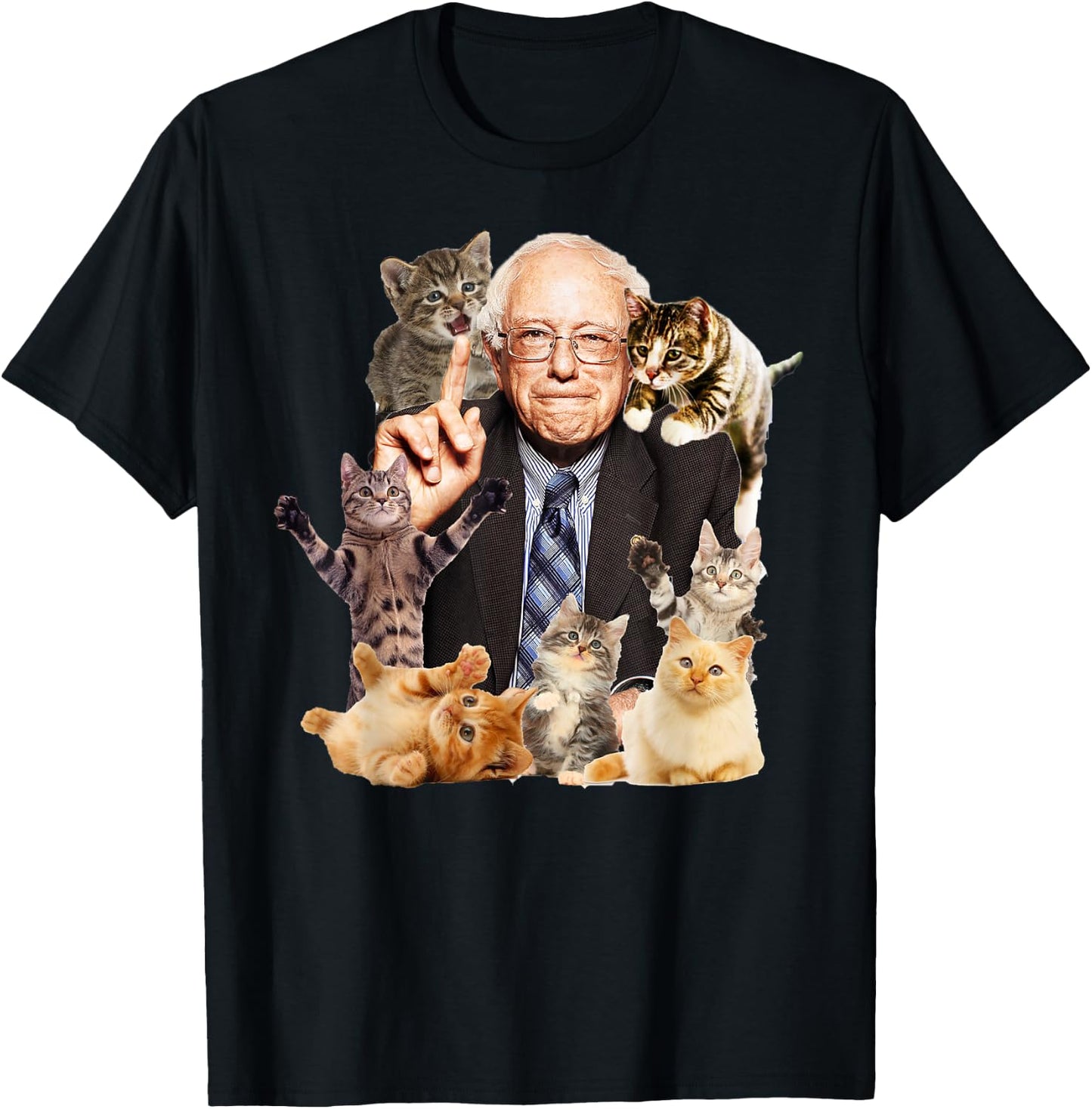 Bernie and Cats - Feel the Purr T-Shirt - T-Shirt | Black