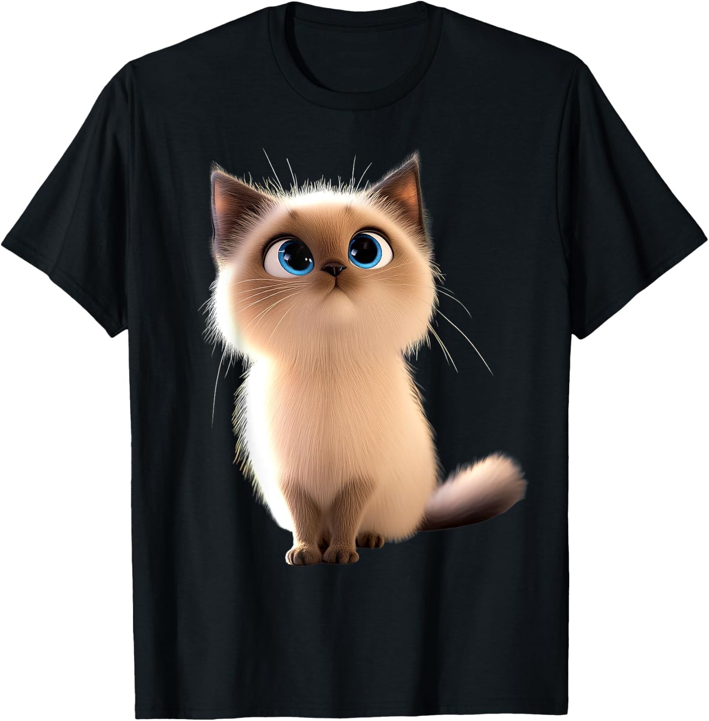 Burma Sacred Cat Burmese Cat Sweet Burma Cats , Black, S T-Shirt - T-Shirt | Black