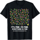 Everything Is Fine Christmas lights School psychologist life T-Shirt - T-Shirt | Black